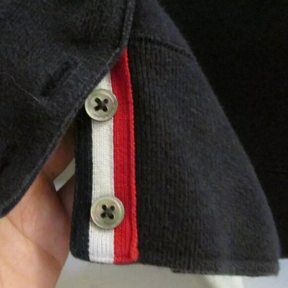 Thom Browne Navy Classic 4-Bar stripe Loopback Sweatshirts Size 4 L/XL - Picture 6 of 11